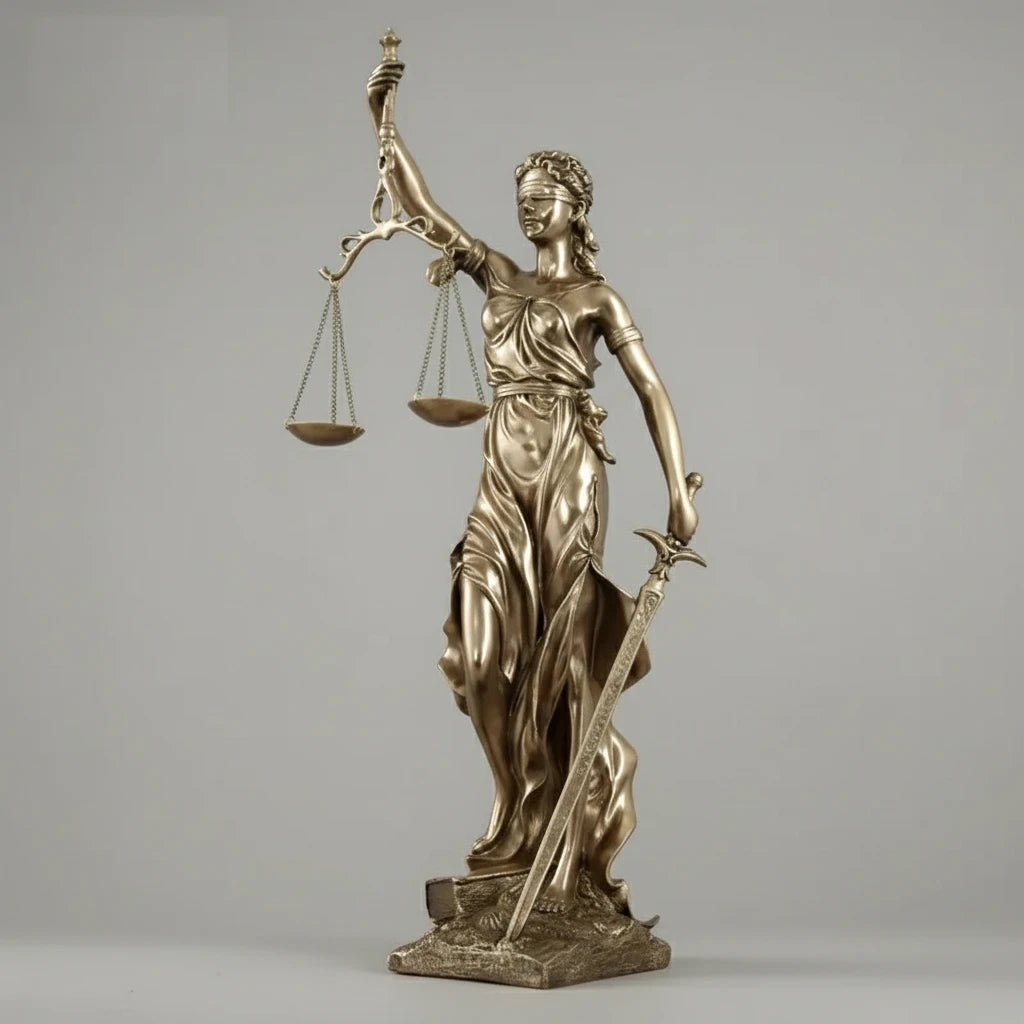 Luxury Justice Goddess Sculpture Home Decor Piece