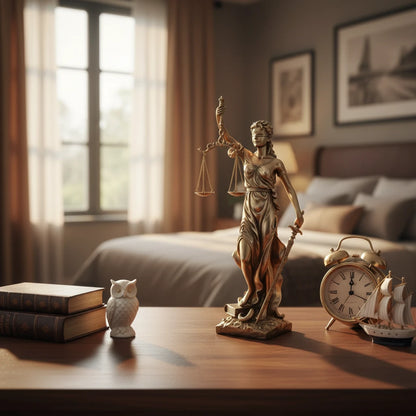 Luxury Justice Goddess Sculpture Home Decor Piece